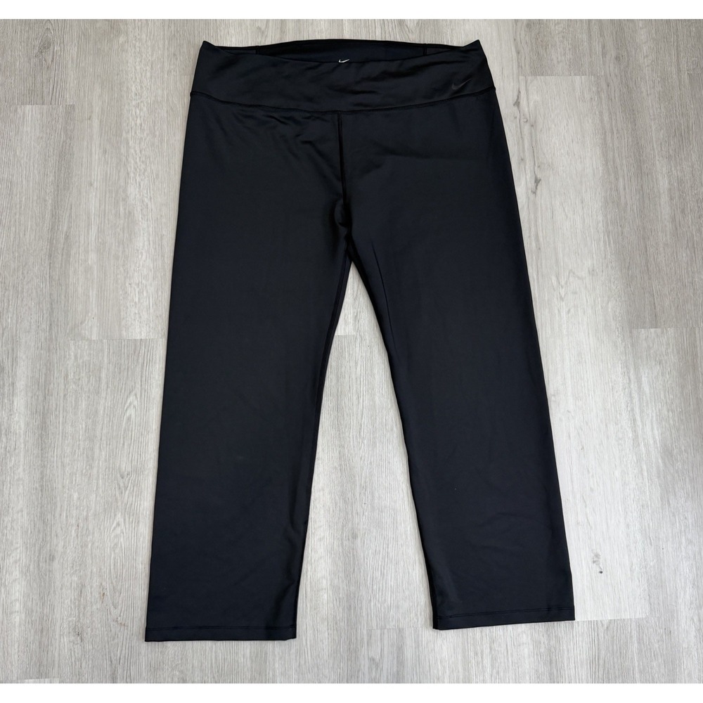 Nike Black Straight-Leg Active Workout Yoga Pants Plus Size 2x